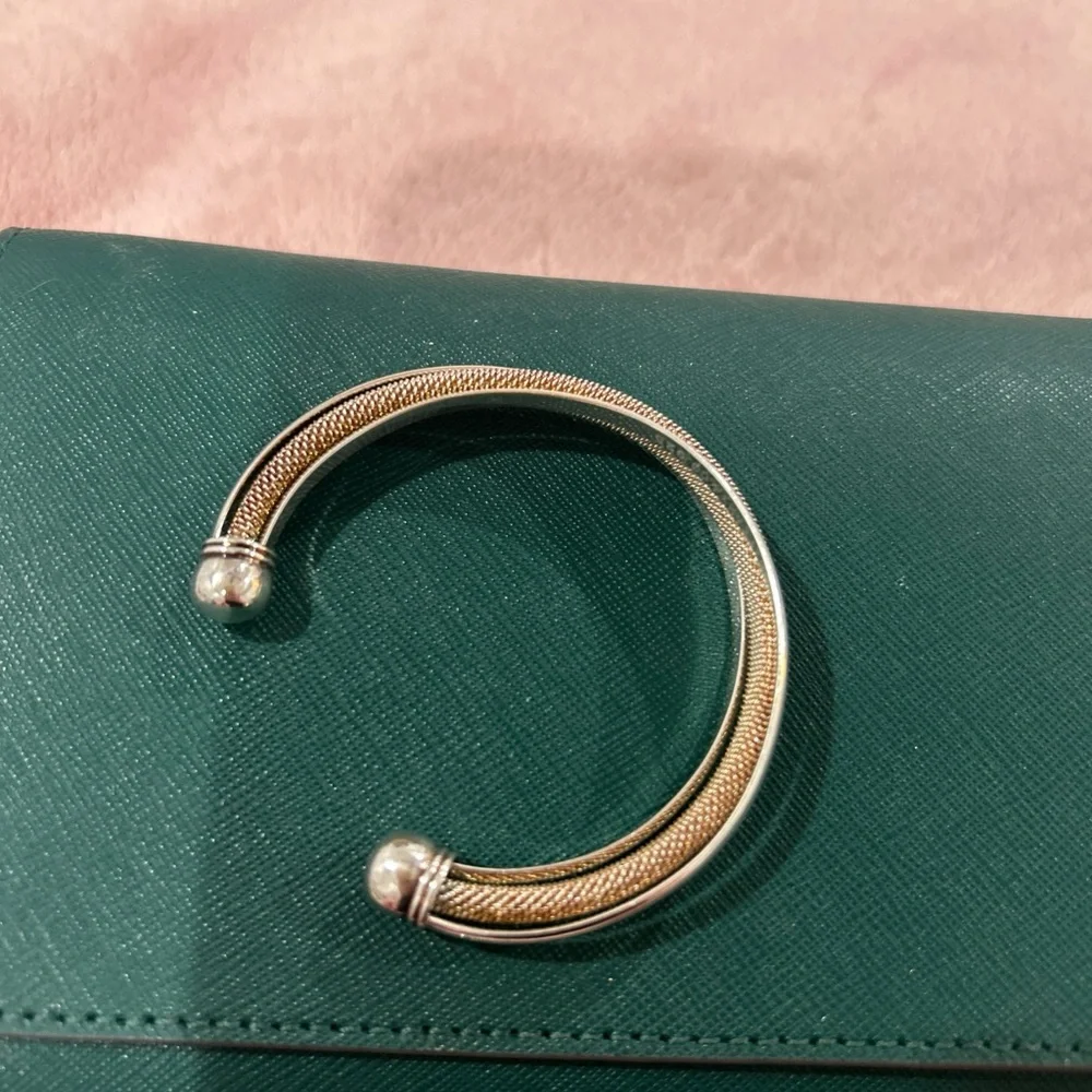 Tiffany & Co Polished Sterling Silver And Mesh Twist Cuff Bracelet 37.5 Grams - Picture 3 of 10